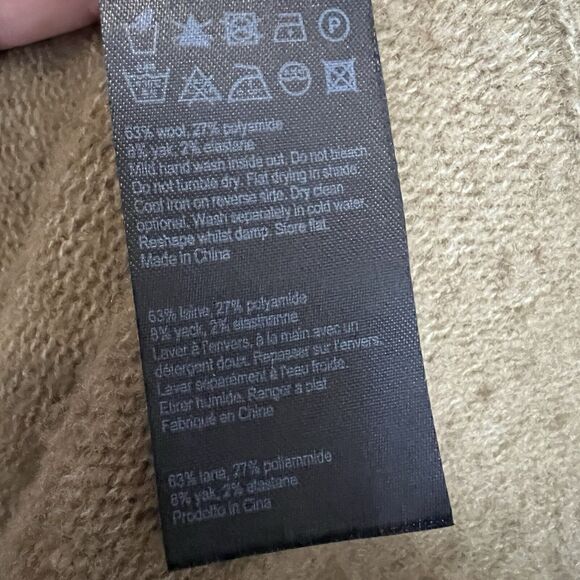 All Saints Women's Sweater Side Button Knitted Crewneck Long Sleeve Green Large - Picture 10 of 11